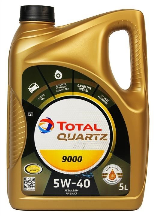 Олива моторна Total Quartz 9000  5W40 5 л