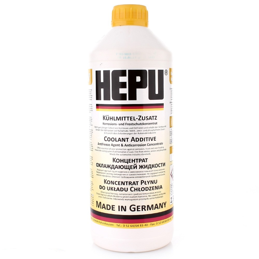 Антифриз HEPU G11 концентрат 1.5 л жовтий