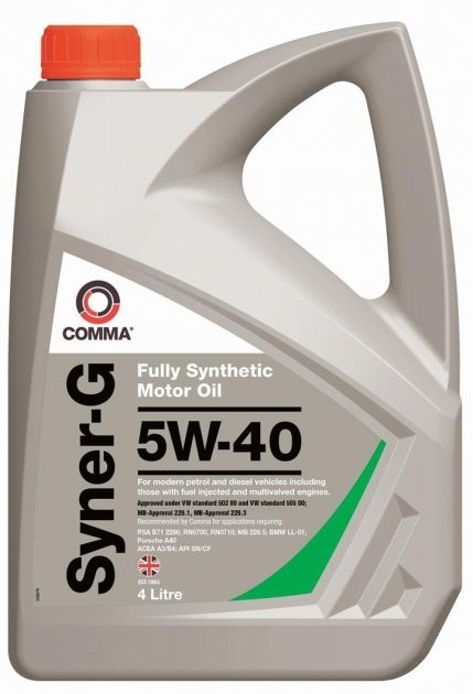 Олива моторна Comma Syner-G 5W40 4л